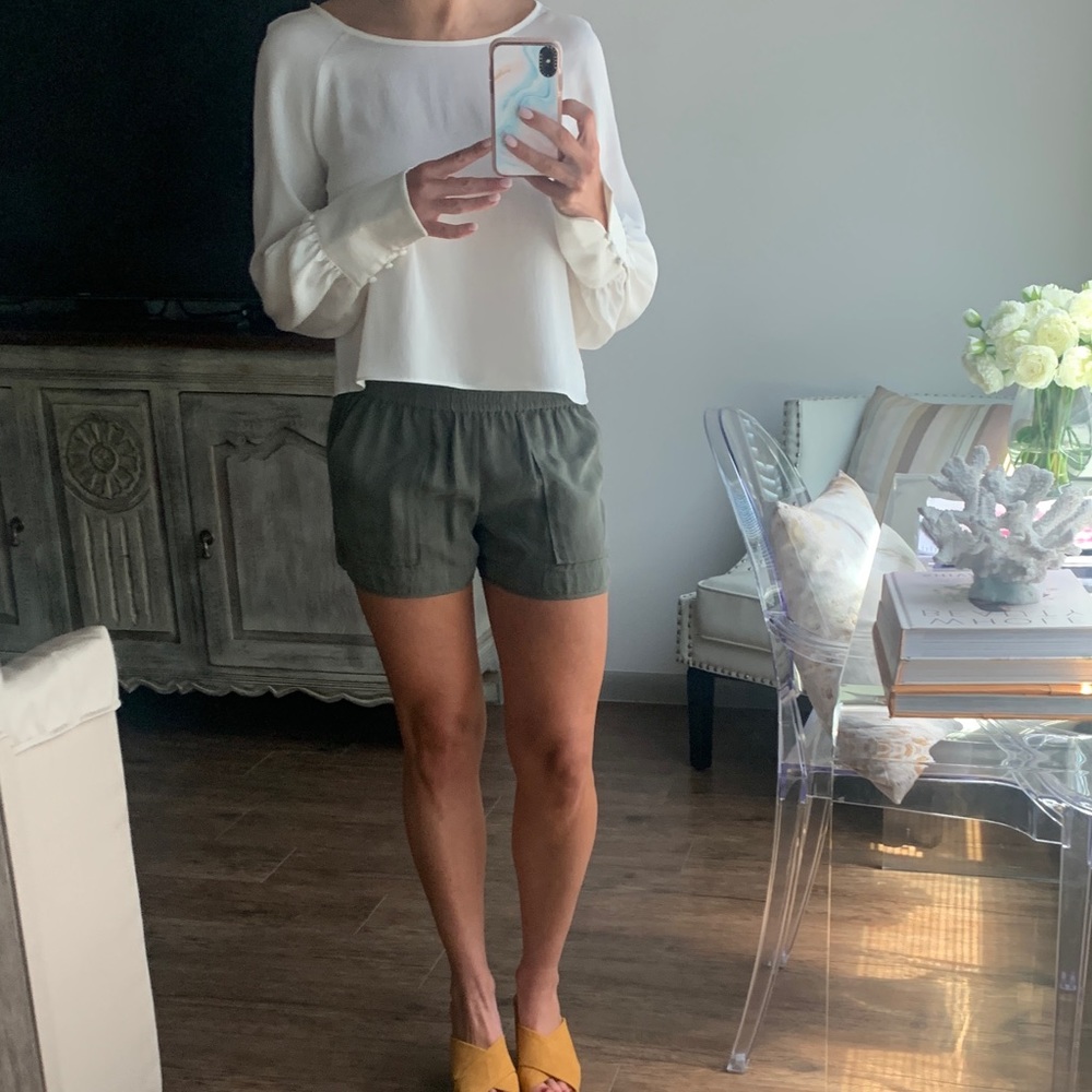 Joie Beso Sandwashed Shorts in Fatigue
